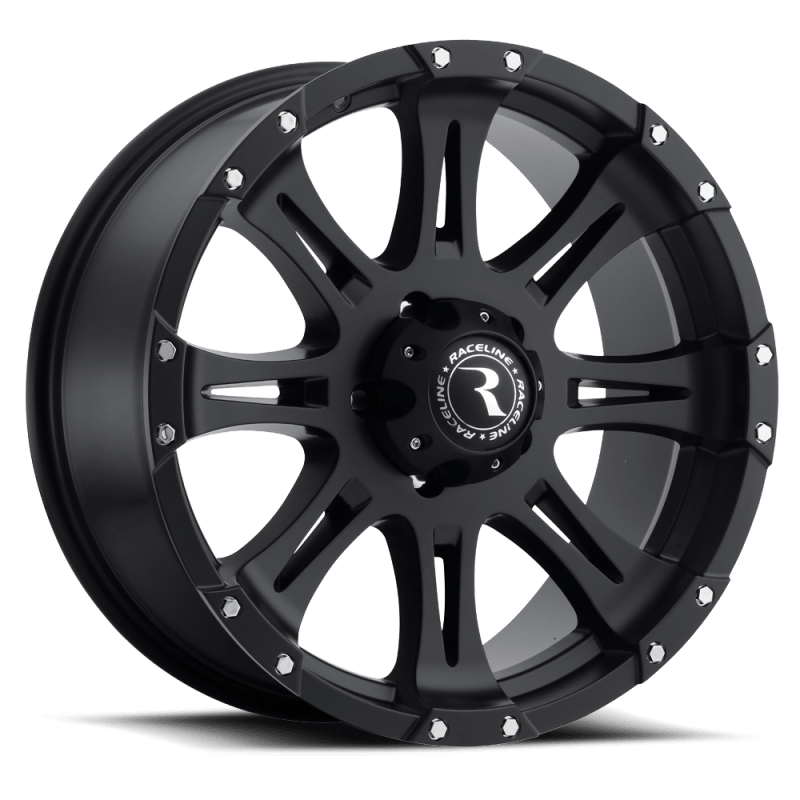 Raceline 981 Raptor 16x8in / 5x114.3 BP / 0mm Offset / 78.1mm Bore - Satin Black Wheel - JDMuscleSPK592716