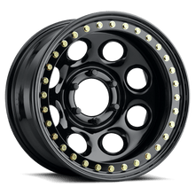 Raceline RT81 Rock 8 17x9.5in / 5x114.3 BP / - 44mm Offset / 83.82mm Bore - Gloss Black Beadlock Wheel - JDMuscleSPK593051