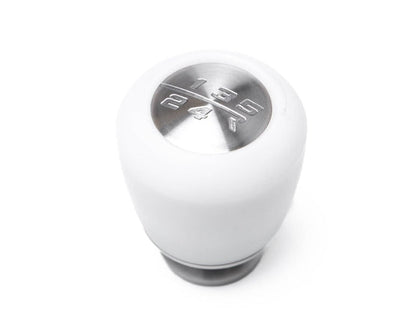 Raceseng Engraved Topology Shift Knob w/ White and Black Delrin Covers 5 Speed Subaru Models | 081151