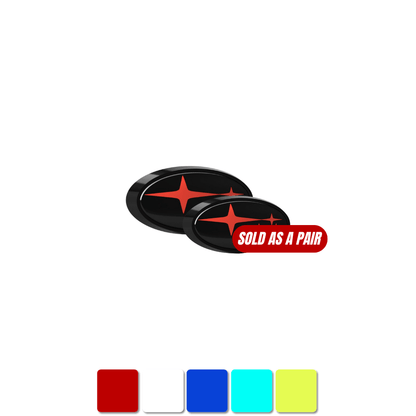 Racing Art [22 - 26 WRX] Front + Rear Emblem Kit - JDMuscleOrnaments and EmblemsRA-WRX22-SUBRDRed Star Black Base