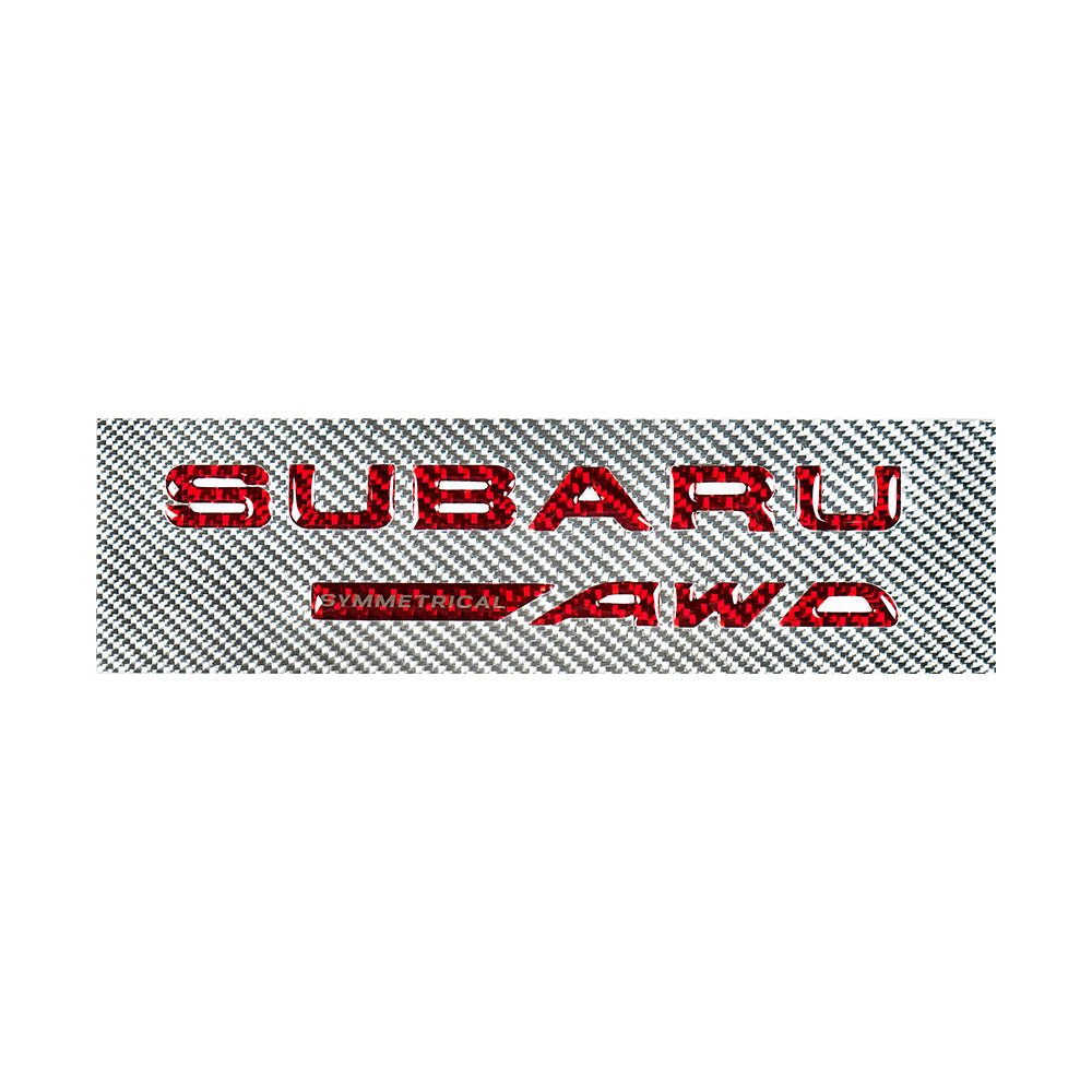 Racing Art Carbon Fiber Subaru AWD Trunk Emblem - JDMuscleOrnaments and EmblemsRA-STI-DJCB009RRed Star Black Base