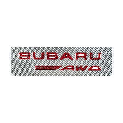 Racing Art Carbon Fiber Subaru AWD Trunk Emblem - JDMuscleOrnaments and EmblemsRA-STI-DJCB009RRed Star Black Base