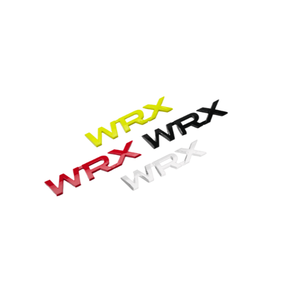 Racing Art WRX Trunk Emblem - Red / Black / Neon Yellow / White [Universal] - JDMuscleOrnaments and EmblemsRA-TRUNK-WRXREDRed