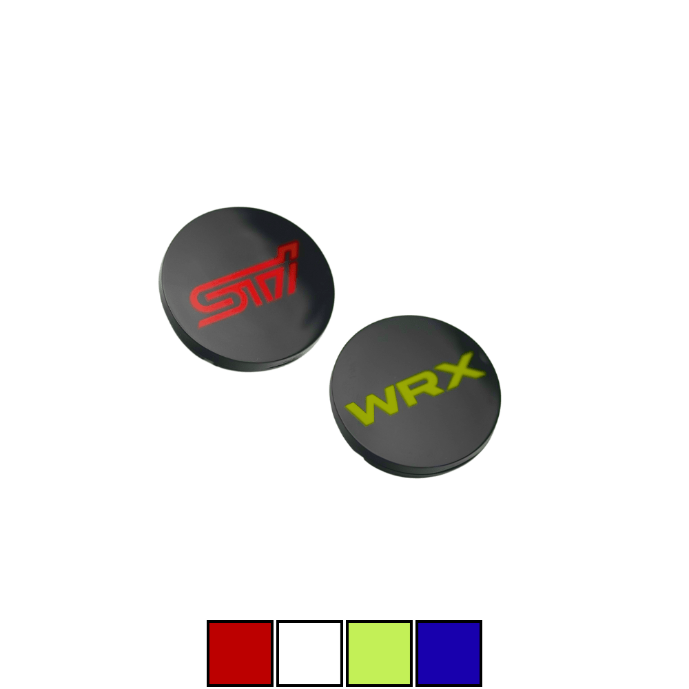 Racing Art [WRX/STI/BRZ] Factory Subaru Wheel Center Caps w/ WRX or STI Logo | Red, Blue, Neon Yellow, White - JDMuscleOrnaments and EmblemsRA-CP-WRX56RRedWRX56mm(Check Description for Fitment)