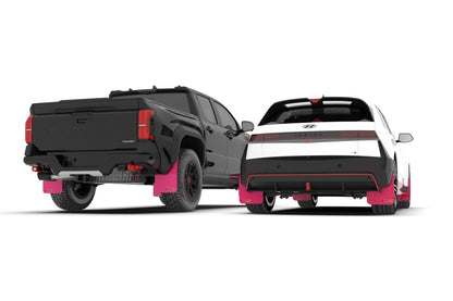 Rally Armor [18 - 25 Corolla Hatchback] Pink Mud Flap BCE Logo | MF67 - BCE24 - PK - BLK - JDMuscleMudflapsralMF67-BCE24-PK-BLK