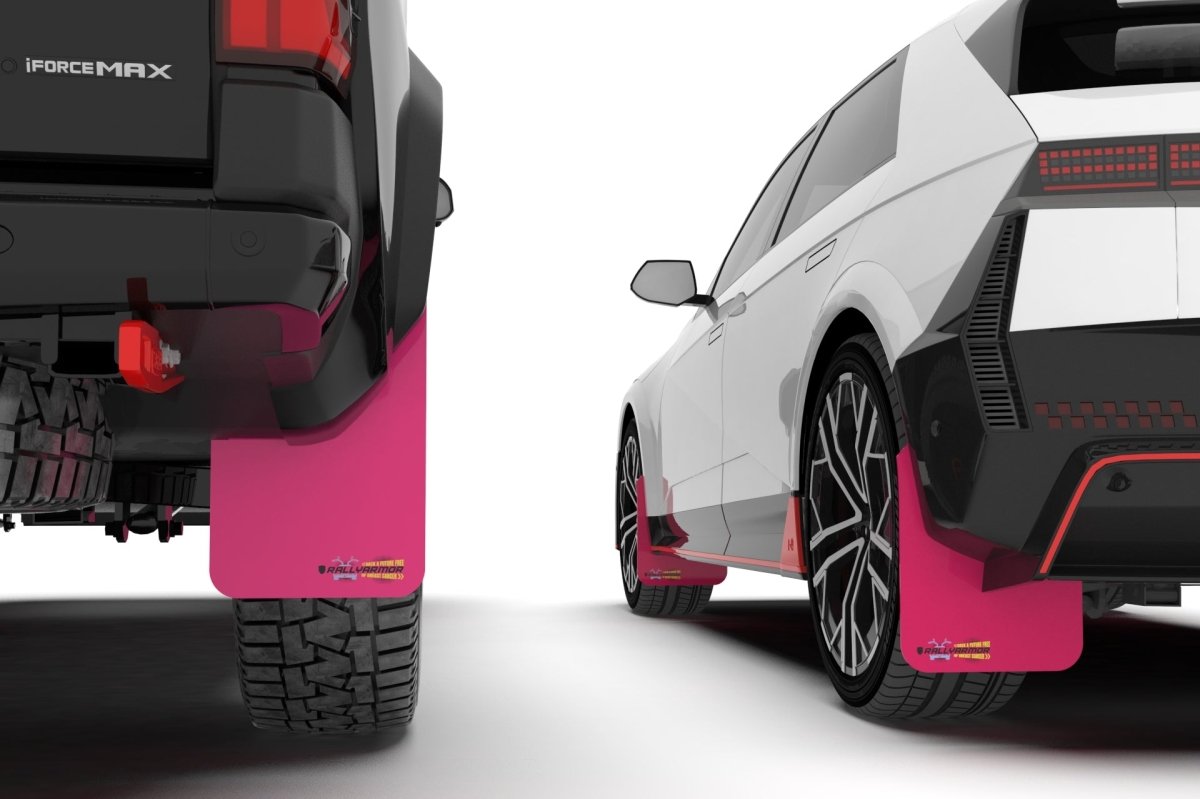 Rally Armor [18 - 25 Corolla Hatchback] Pink Mud Flap BCE Logo | MF67 - BCE24 - PK - BLK - JDMuscleMudflapsralMF67-BCE24-PK-BLK