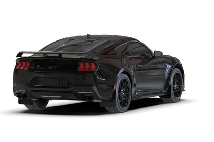 Rally Armor 2024+ Ford Mustang Black UR Mud Flap with Metallic Black Logo | ralMF126 - UR - BLK - MBK - JDMuscleSPK848953