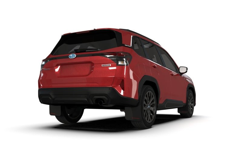 Rally Armor 2025 Subaru Forester Black UR Mud Flap with Metallic Black Logo | ralMF132 - UR - BLK - MBK - JDMuscleSPK818363