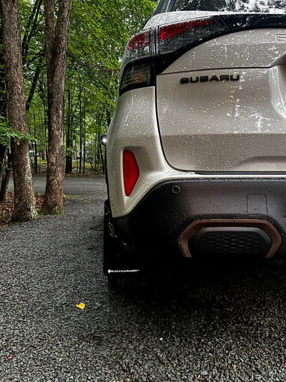 Rally Armor 2025 Subaru Forester Black UR Mud Flap with Metallic Black Logo | ralMF132 - UR - BLK - MBK - JDMuscleSPK818363