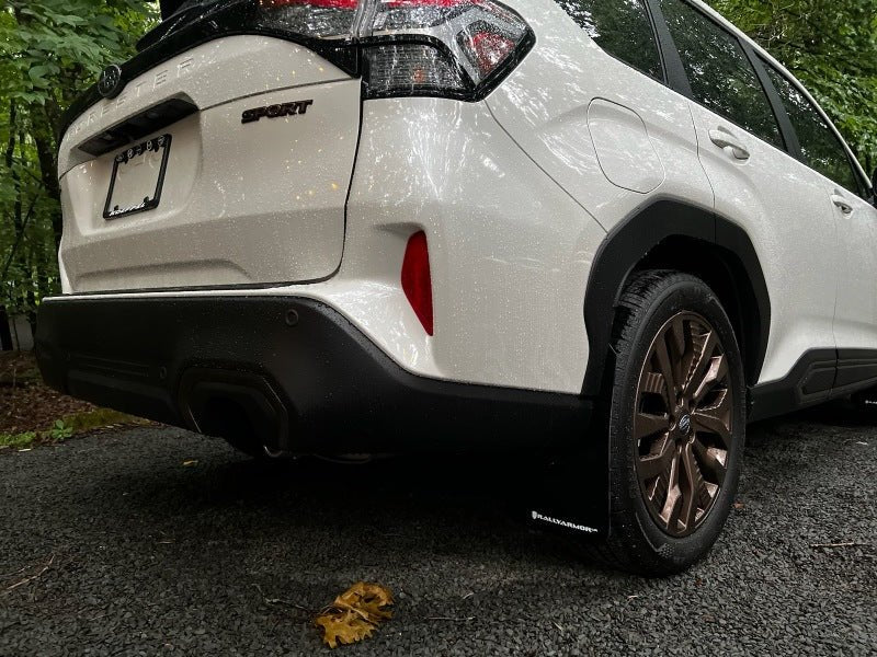 Rally Armor 2025 Subaru Forester Black UR Mud Flap with Metallic Black Logo | ralMF132 - UR - BLK - MBK - JDMuscleSPK818363
