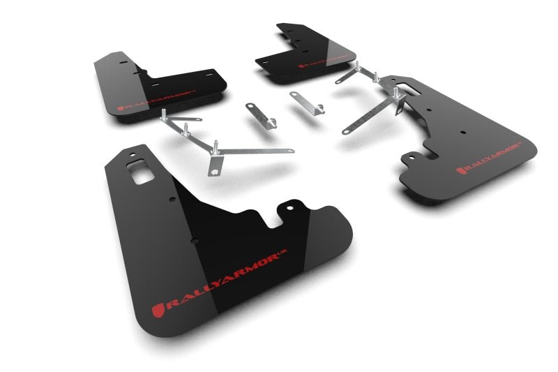Rally Armor 22 - 25 Subaru BRZ / Toyota GR86 Black UR Mud Flap with Red Logo - Durable Polyurethane Vehicle Protection | ralMF99 - UR - BLK - RD - JDMuscleSPK686193