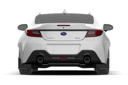 Rally Armor 22 - 25 Subaru BRZ / Toyota GR86 Black UR Mud Flap with Red Logo - Durable Polyurethane Vehicle Protection | ralMF99 - UR - BLK - RD - JDMuscleSPK686193