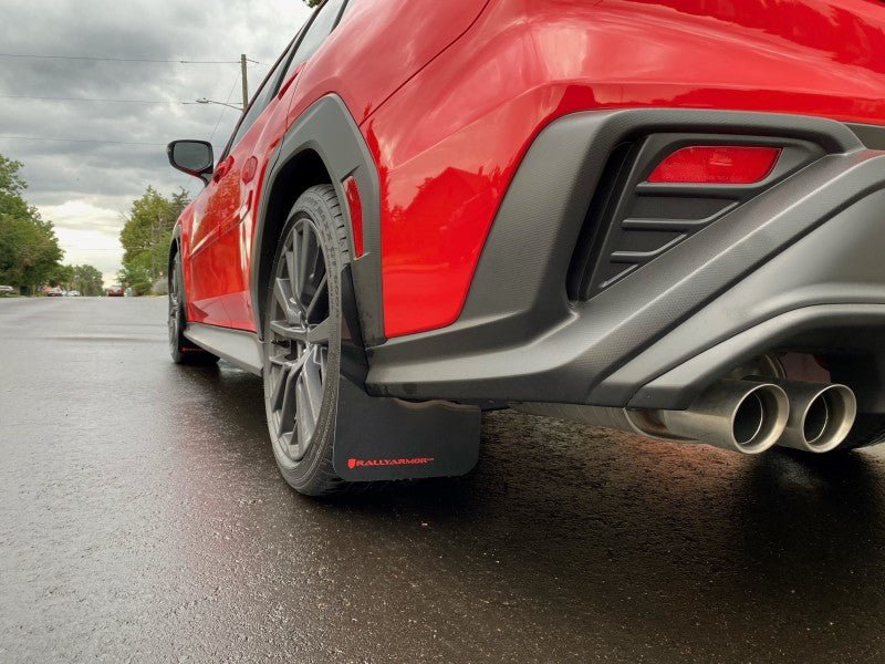 Rally Armor [22-26 WRX] Black UR Mud Flap w/ Red Logo - Return