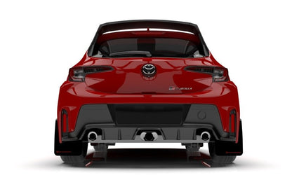 Rally Armor 23 - 24 Toyota GR Corolla Black Mud Flap w/Light Blue Logo - JDMuscleSPKralMF89-UR-BLK-NB