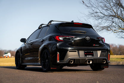 Rally Armor 23 - 24 Toyota GR Corolla Black Mud Flap w/Light Blue Logo - JDMuscleSPKralMF89-UR-BLK-NB