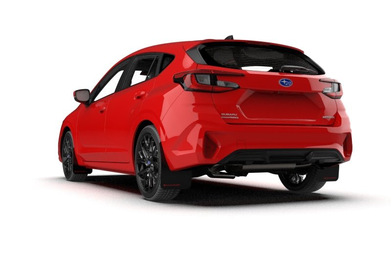 Rally Armor 24 - 25 Subaru Impreza Red UR Mud Flap with White Logo - Durable Polyurethane Protection | ralMF105 - UR - RD - WH - JDMuscleSPK668007