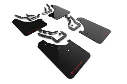 Rally Armor 24 - 25 Toyota Tacoma Gen 4 Black UR Mud Flap with Red Logo – Durable Polyurethane Protection | ralMF114 - UR - BLK - RD - JDMuscleSPK779785