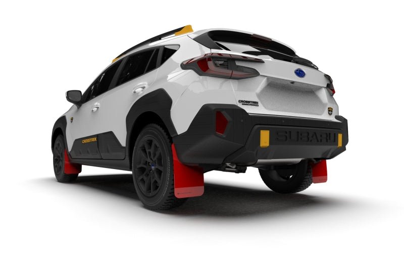 Rally Armor UR Mud Flap for 2024 Subaru Crosstrek Wilderness - Red with White Logo, No Drilling Required | ralMF116 - UR - RD - WH - JDMuscleSPK668077
