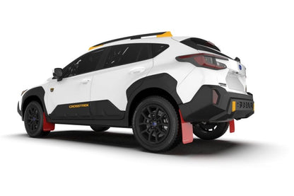 Rally Armor UR Mud Flap for 2024 Subaru Crosstrek Wilderness - Red with White Logo, No Drilling Required | ralMF116 - UR - RD - WH - JDMuscleSPK668077