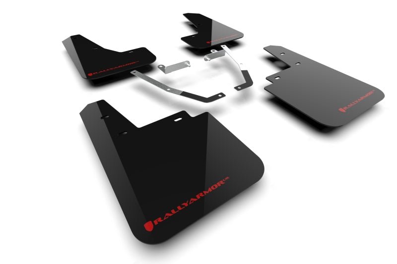 Rally Armor UR Mud Flap for 2024 Subaru Crosstrek with Red Logo - No Drilling Required | ralMF116 - UR - BLK - RD - JDMuscleSPK668072