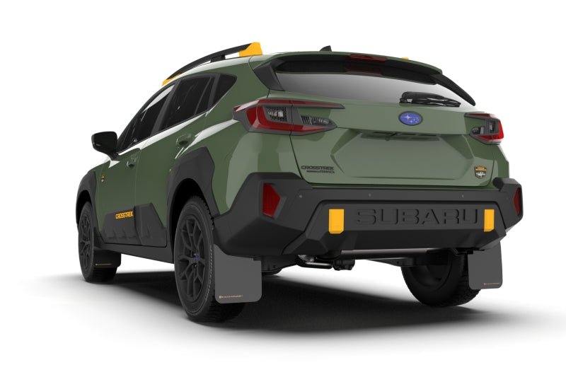 Rally Armor UR Mud Flap for Subaru Crosstrek 2024 - 2025, Black with White Logo - No Drilling Required | ralMF116 - UR - BLK - WH - JDMuscleSPK668073
