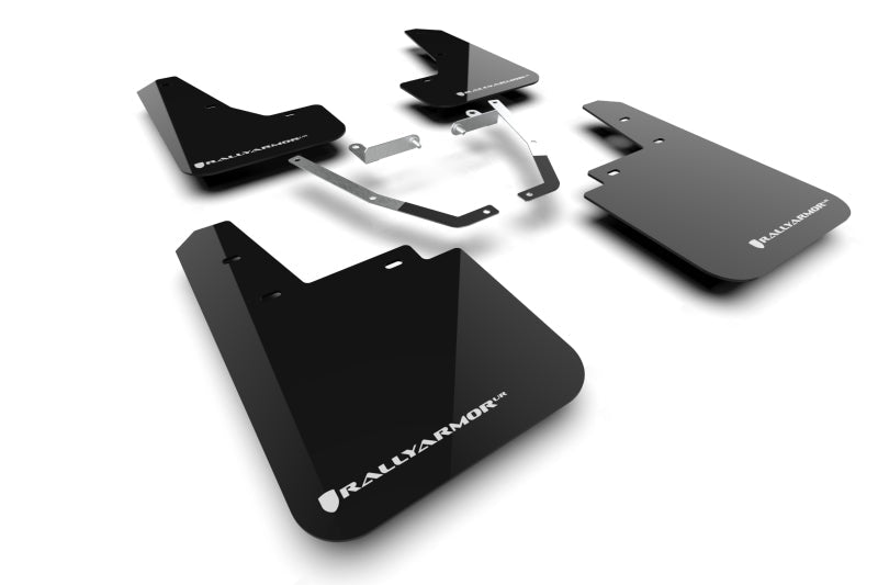 Rally Armor UR Mud Flap for Subaru Crosstrek 2024 - 2025, Black with White Logo - No Drilling Required | ralMF116 - UR - BLK - WH - JDMuscleSPK668073