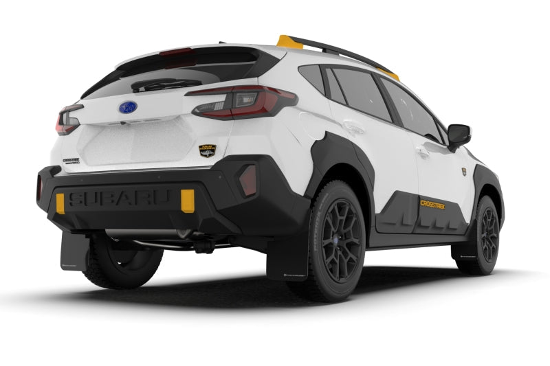 Rally Armor UR Mud Flaps for 2024 Subaru Crosstrek Wilderness - Black with Wild - Orange Logo | ralMF116 - UR - BLK - WOR - JDMuscleSPK668075