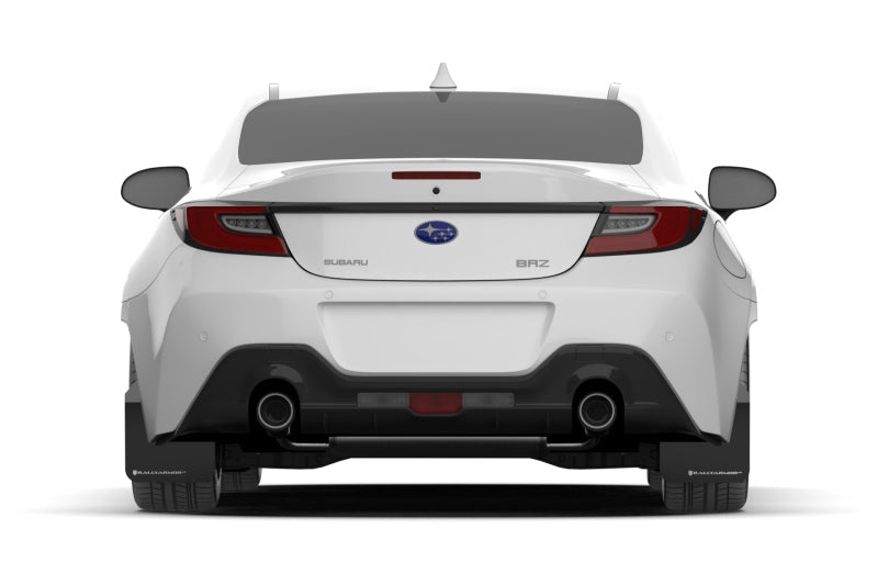 Rally Armor UR Series Black and White Logo Mud Flaps for Subaru BRZ and Toyota GR86 | ralMF99 - UR - BLK - WH - JDMuscleSPK686194