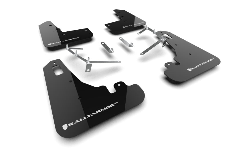 Rally Armor UR Series Black and White Logo Mud Flaps for Subaru BRZ and Toyota GR86 | ralMF99 - UR - BLK - WH - JDMuscleSPK686194