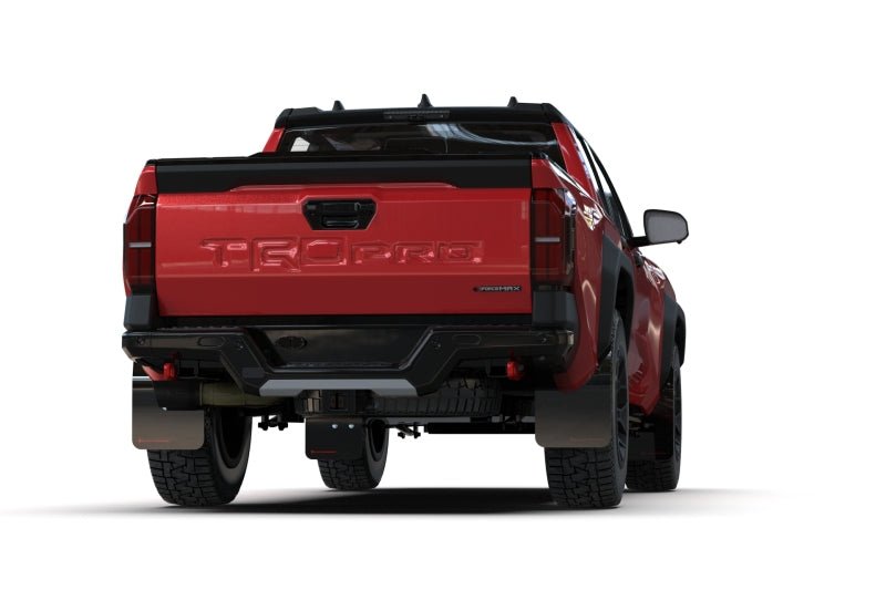 Rally Armor UR Series Mud Flaps for 2024 Toyota Tacoma – Black with Metallic Logo | ralMF114 - UR - BLK - MBK - JDMuscleSPK779786