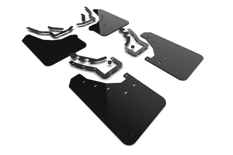 Rally Armor UR Series Mud Flaps for 2024 Toyota Tacoma – Black with Metallic Logo | ralMF114 - UR - BLK - MBK - JDMuscleSPK779786