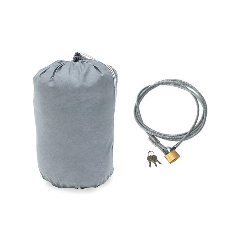 Rampage 2005 - 2014 Ford Mustang Car Cover - Gray, Custom Fit, 4 - Layer Breathable Protection with Lock and Storage Bag | ram1600 - JDMuscleSPK203074