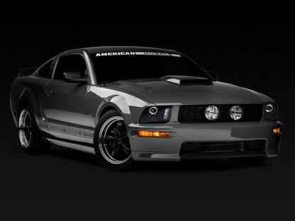 Raxiom 05 - 09 Ford Mustang Black Projector Headlights with LED Halos | rax101683 - JDMuscleSPK597805