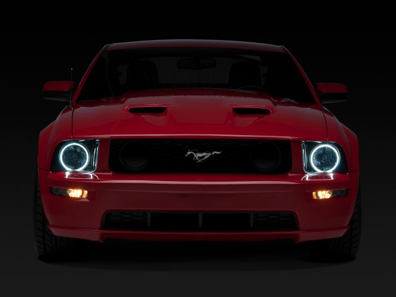 Raxiom 05 - 09 Ford Mustang GT V6 Axial Series CCFL Halo Projector Headlight - Blk Housing | Smkd Lens - JDMuscleShop the look 2rax49121