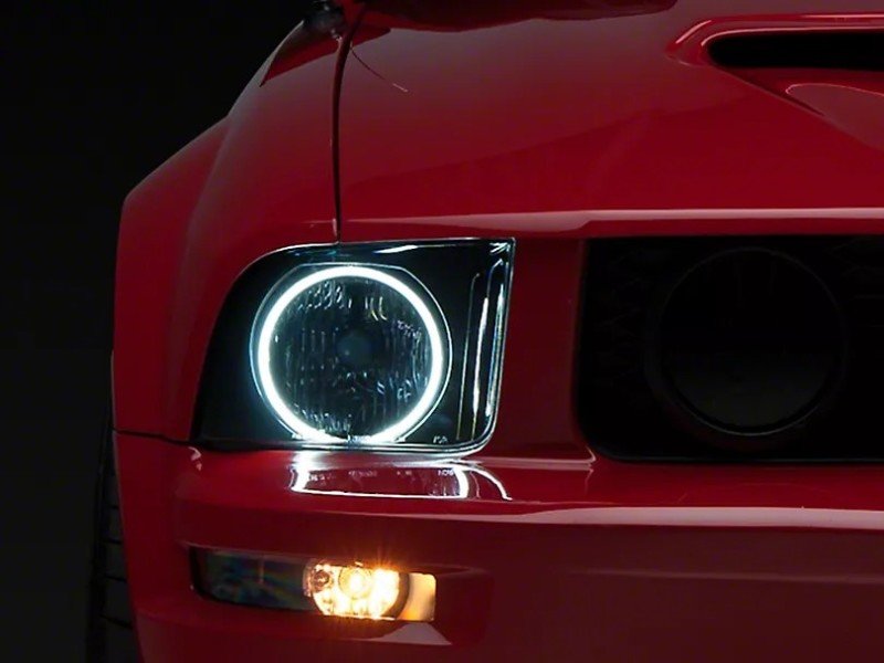 Raxiom 05 - 09 Ford Mustang GT V6 Axial Series CCFL Halo Projector Headlight - Blk Housing | Smkd Lens - JDMuscleShop the look 2rax49121