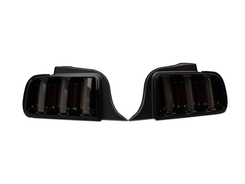 Raxiom 05 - 09 Ford Mustang Vector V2 LED Tail Lights - Black Housing | Smoked Lens - JDMuscleShop the look 2rax408588