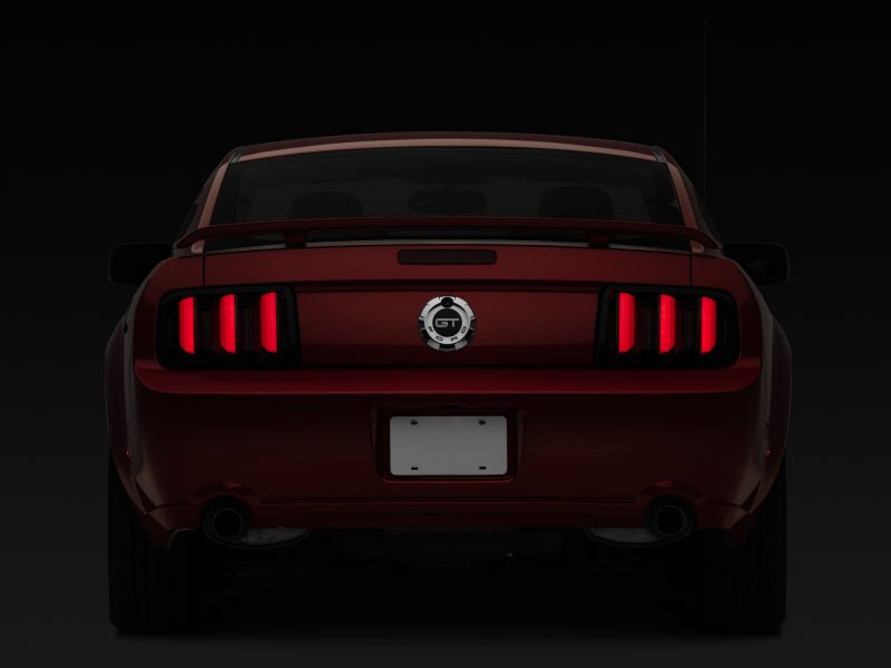 Raxiom 05 - 09 Ford Mustang Vector V2 LED Tail Lights - Black Housing | Smoked Lens - JDMuscleShop the look 2rax408588