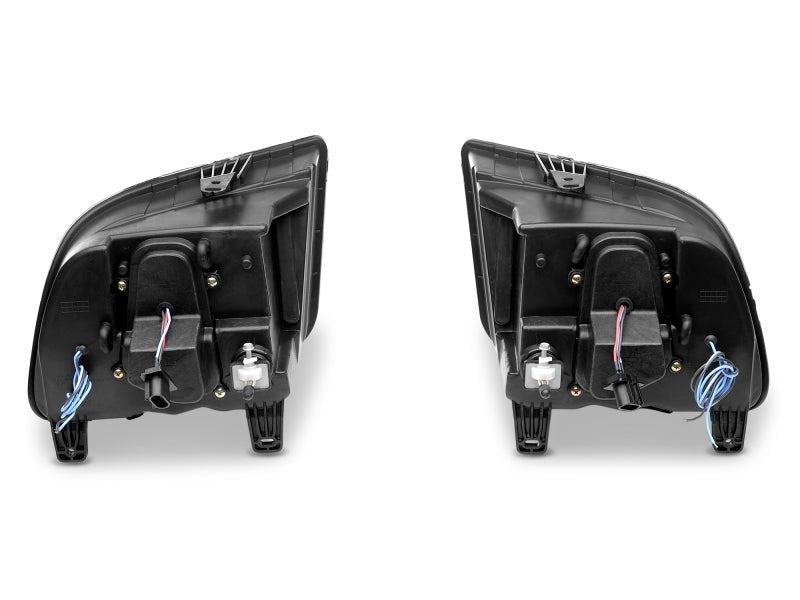 Raxiom 05 - 09 Ford Mustang w/ Halogen LED Halo Prjctr Headlights - Blk Hsng| Smoked Lens Exclude GT500 - JDMuscleShop the look 2rax49128