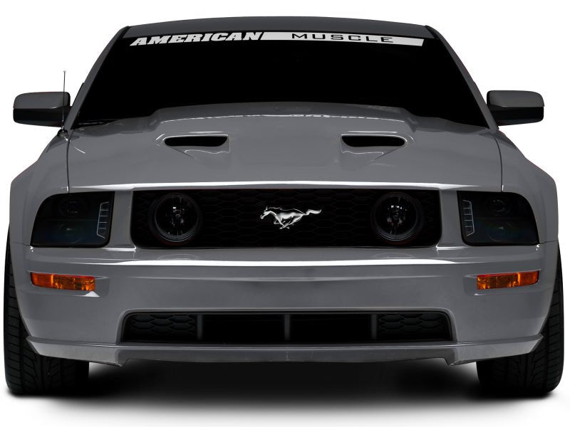 Raxiom 05 - 09 Ford Mustang w/ Halogen LED Halo Prjctr Headlights - Blk Hsng| Smoked Lens Exclude GT500 - JDMuscleShop the look 2rax49128