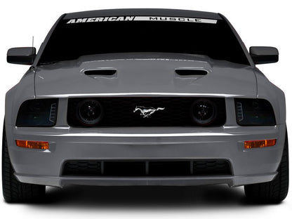 Raxiom 05 - 09 Ford Mustang w/ Halogen LED Halo Prjctr Headlights - Blk Hsng| Smoked Lens Exclude GT500 - JDMuscleShop the look 2rax49128