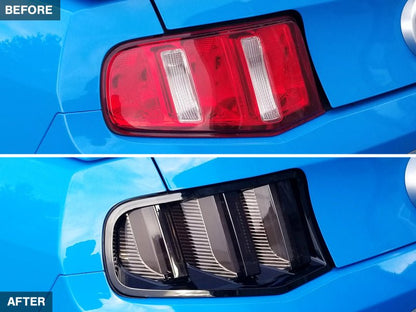 Raxiom 10 - 12 Ford Mustang Vector V2 LED Tail Lights - Gloss Black Housing | Clear Lens - JDMuscleShop the look 2rax405839