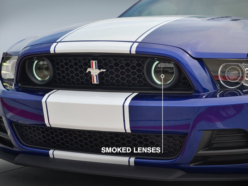Raxiom 13 - 14 Ford Mustang GT CCFL Halo Fog Lights | Smoked - JDMuscleShop the look 2rax49177