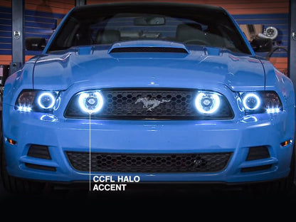 Raxiom 13 - 14 Ford Mustang GT CCFL Halo Fog Lights | Smoked - JDMuscleShop the look 2rax49177