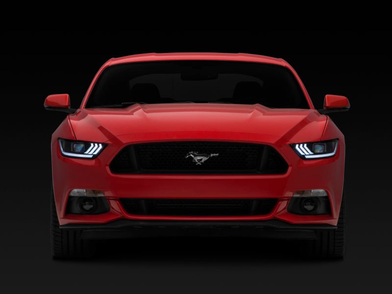 Raxiom 15 - 17 Ford Mustang Projector Headlights with OEM HID Bulbs, Black Housing and Clear Lenses | rax407055 - JDMuscleSPK547976