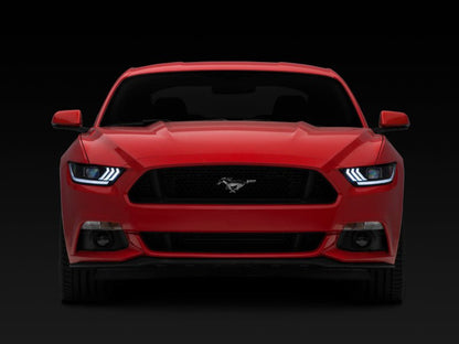 Raxiom 15 - 17 Ford Mustang Projector Headlights with OEM HID Bulbs, Black Housing and Clear Lenses | rax407055 - JDMuscleSPK547976