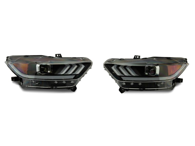 Raxiom 15 - 17 Ford Mustang Projector Headlights with OEM HID Bulbs, Black Housing and Clear Lenses | rax407055 - JDMuscleSPK547976