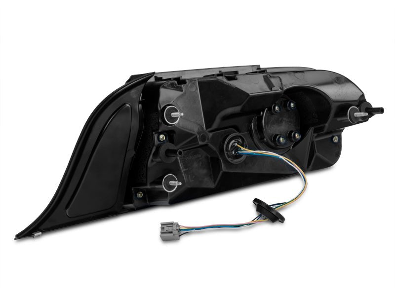 Raxiom 15 - 22 Ford Mustang Halo LED Tail Lights - Gloss Black Housing | Smoked Lens - JDMuscleShop the look 2rax393827