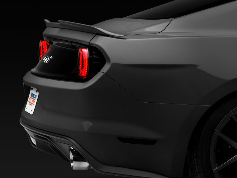 Raxiom 15 - 22 Ford Mustang Halo LED Tail Lights - Gloss Black Housing | Smoked Lens - JDMuscleShop the look 2rax393827