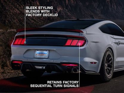 Raxiom 15 - 22 Ford Mustang Profile LED Tail Lights - Gloss Black Housing | Smoked Lens - JDMuscleShop the look 2rax402183
