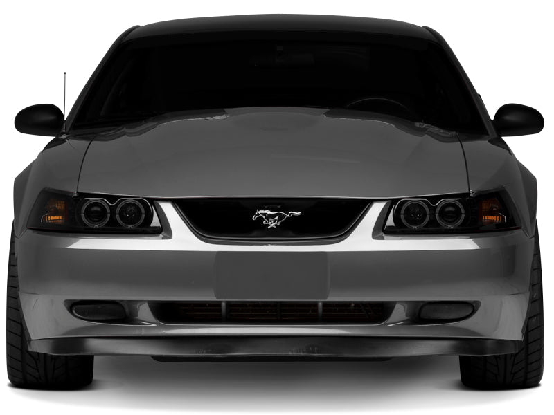 Raxiom 99 - 04 Ford Mustang Dual LED Halo Projector Headlights - Black Housing | Smoked Lens - JDMuscleShop the look 2rax49113